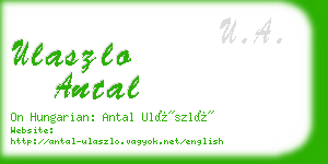 ulaszlo antal business card
